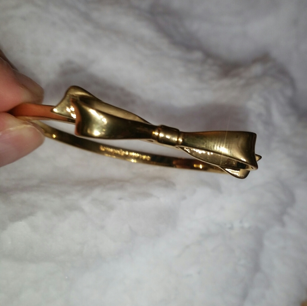 Kate Spade Classic Gold Plated Bow Bangle Bracelet